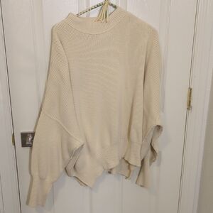 Cozy oversized Beige Women's Sweater free people xs